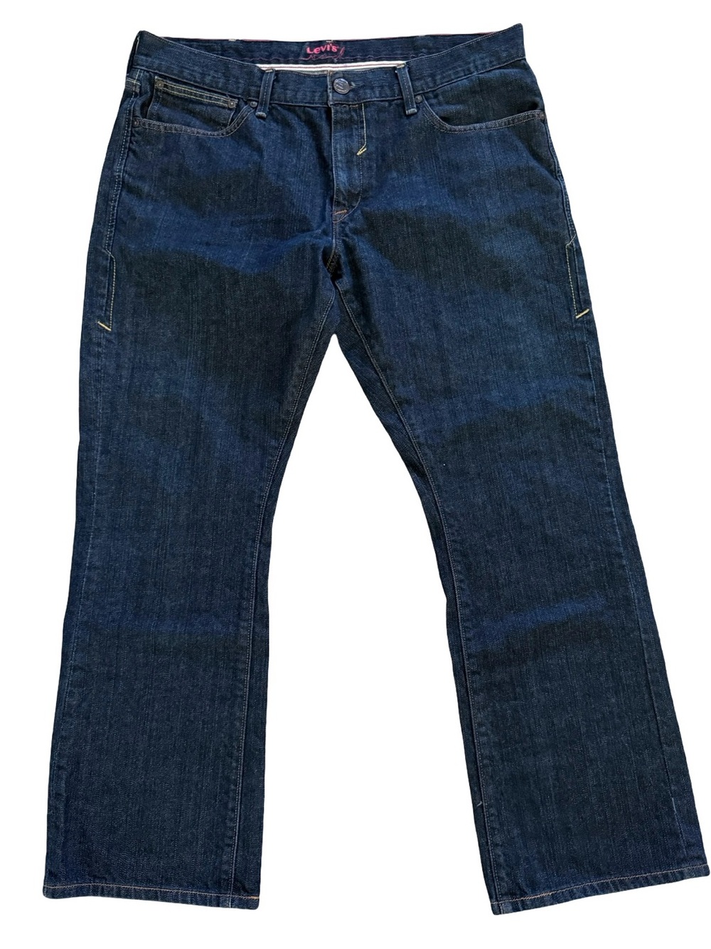 Vintage Levi’s Red Boot Cut Dark Wash Jeans Men’s 38x30 Y2K Wide Leg Denim